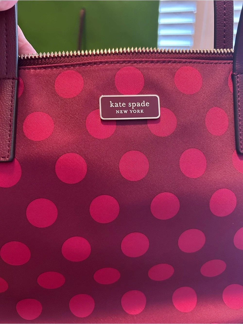 kate spade Magenta and Pink Polka Dot Tote